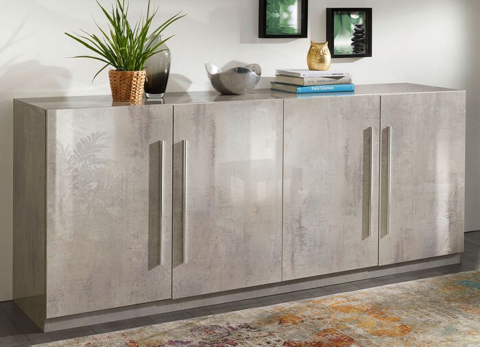 Sideboard, 3-t&uuml;rig mit hochgl&auml;nzenden Oberfl&auml;chen 