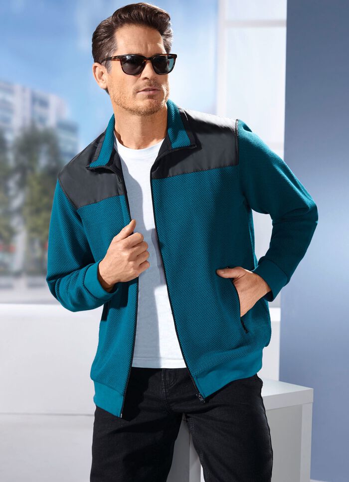 Sweatjacke mit Seitentaschen 