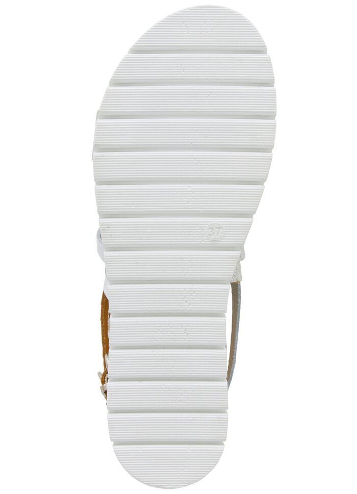 ELENA EDEN Sandale aus teilweise reptilgepr&auml;gtem Nappaleder 