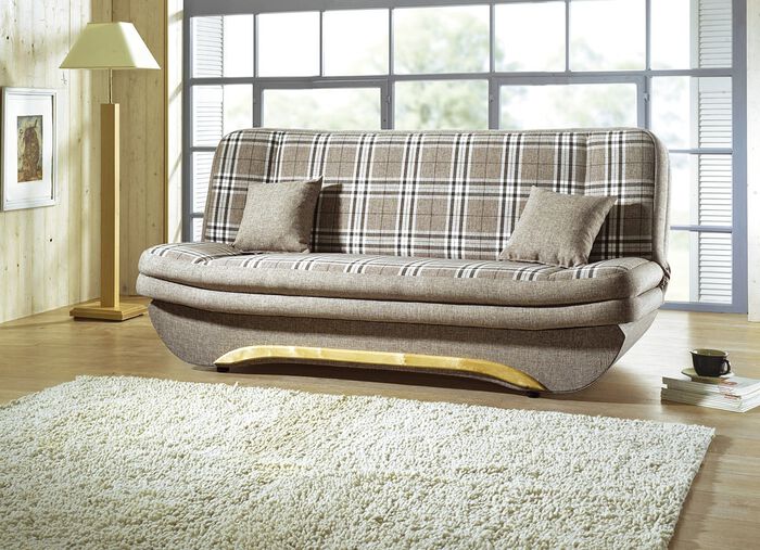 Schlafsofa mit komfortabler Federkern- und Schaumstoffpolsterung BRAUN