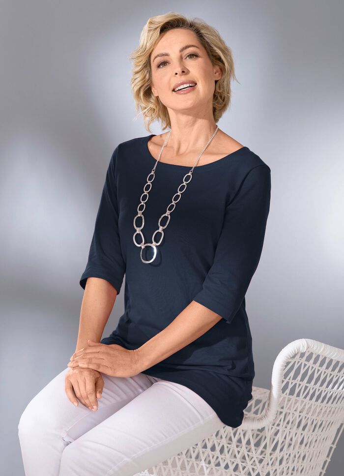 Shirt mit Rundhalsausschnitt in 3 Farben 