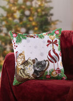 Weihnachtlicher Kissenbezug in Gobelin-Qualität 