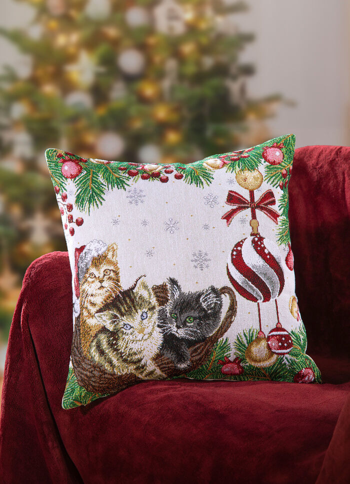 Weihnachtlicher Kissenbezug in Gobelin-Qualität 