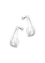 Moderne Ohrstecker mit Süsswasser-Zuchtperlen 