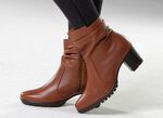 ELENA EDEN, modische Damen-Stiefeletten, Weite G, mit herausnehmbarem Fussbett COGNAC