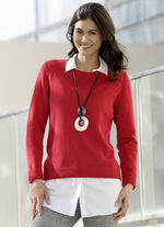 Pullover mit Rippenbündchen ROT
