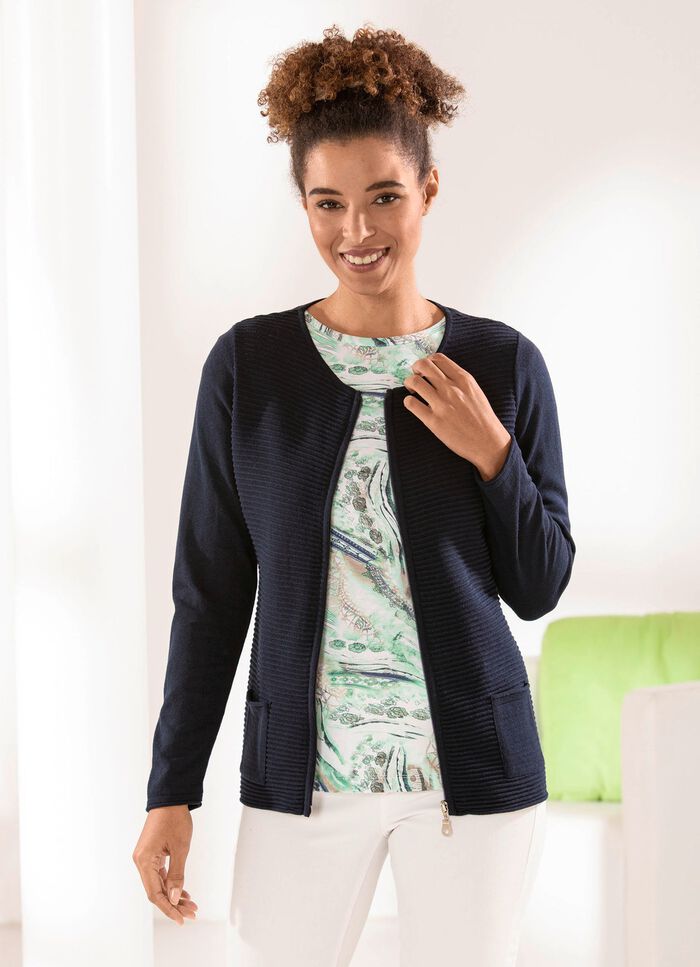 Strickjacke mit Reissverschluss MARINE