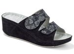 Mubb Pantolette mit floralem Muster SCHWARZ