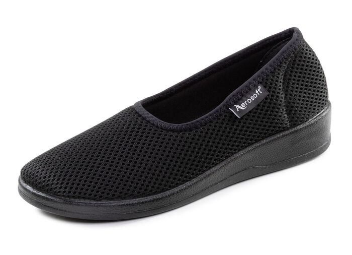 Damen-Ballerina in 2 Farben SCHWARZ