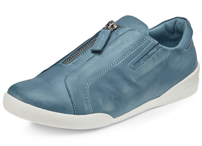 Andrea Conti Slipper mit praktischem Reissverschluss BLEU