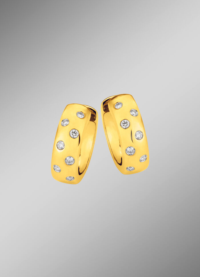 Traumhaft sch&ouml;ne Creolen mit Brillanten 