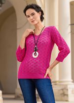 Pullover in ausgefallenem Mustermix 