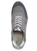 ELENA EDEN Schnürschuh mit Leder-Besätzen SCHWARZ-WEISS-TAUPE