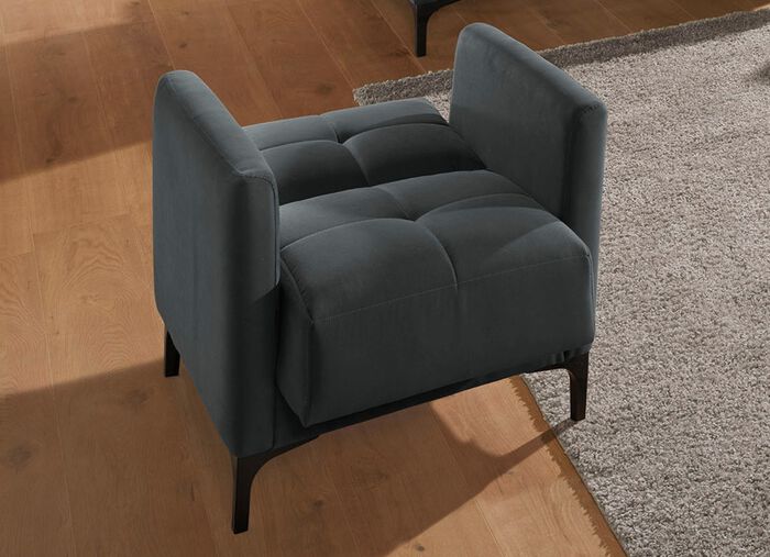 Polsterm&ouml;bel mit Stauraum und Liegefunktion ANTHRAZIT