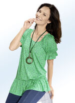 Longshirt mit Smokverarbeitung