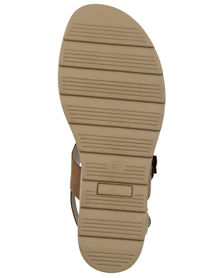 ELENA EDEN, leichte Damen-Sandaletten, Weite G, mit Klettverschluss COGNAC