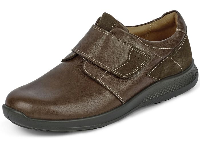 GINO GALANTE, bequeme Herren-Slipper, Weite K, mit herausnehmbarem Fussbett MARONE