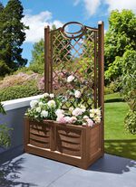 Pflanzkasten aus Kunststoff in toller Holz-Optik 