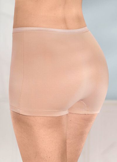 Viererpack Pants mit dezent gl&auml;nzendem Elastikbund  