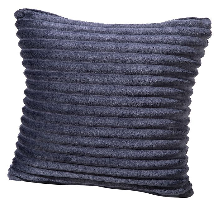 Weicher Cord-Kissenbezug DUNKELBLAU