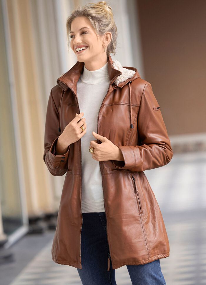 Lederkurzmantel von &laquo;Cabrini&raquo; 