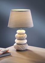 Tischlampe mit lackiertem Fuss GRAU