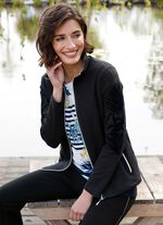 Sweatjacke mit floralem Druck 