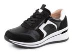 ELENA EDEN, sytlische Damen-Sneaker, Weite H, mit herausnehmbarem Fussbett SCHWARZ-WEISS
