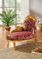 R&eacute;camiere mit Massivholzgestell ROT