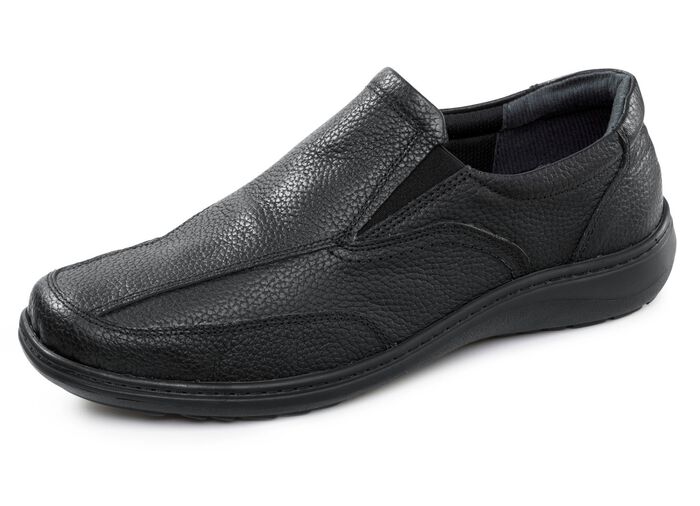 GINO GALANTE, klassische Herren-Slipper, mit herausnehmbarem Fussbett SCHWARZ