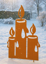 Gartenstecker in Rostoptik 