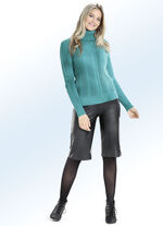 Bermudas aus softem Nappaleder-Imitat 