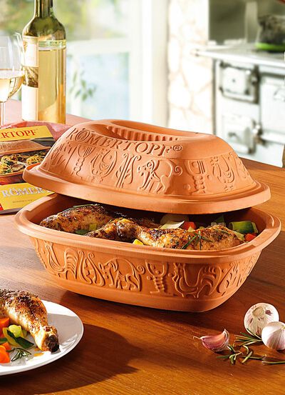 Römertopf mit Kochbuch 