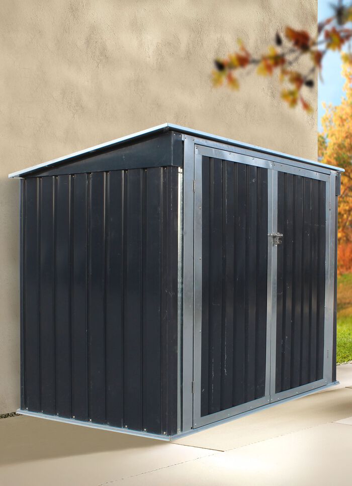 M&uuml;lltonnenschrank aus verzinktem Stahl 