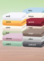 Mako-Feinjersey-Spannbettt&uuml;cher und Kissenbez&uuml;ge aus 100% Baumwolle WEISS