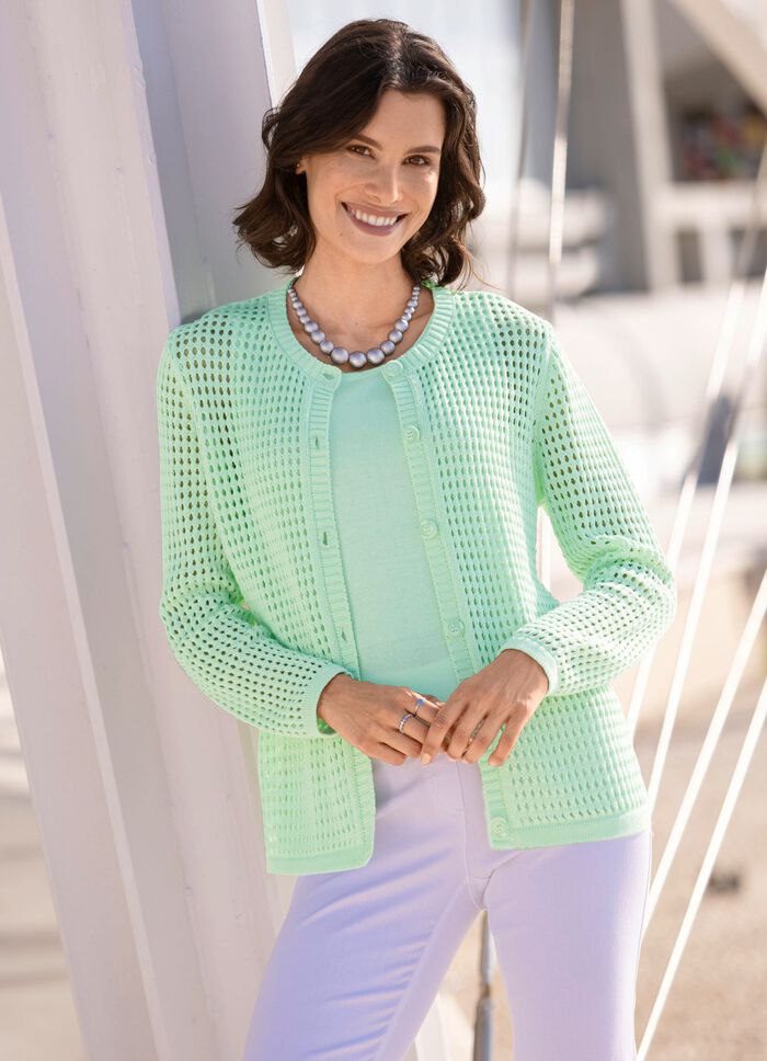 Strick-Twinset in raffiniertem Style 