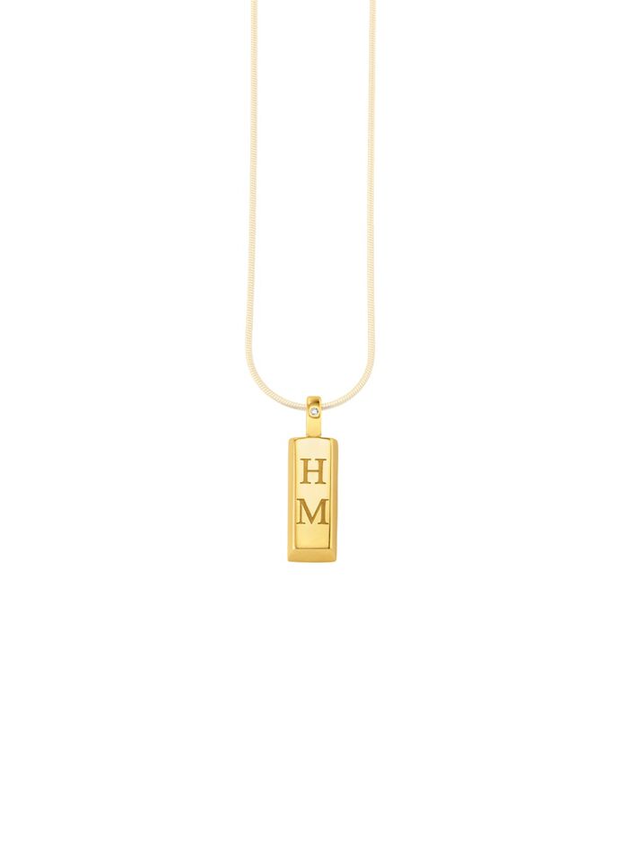 Gravurf&auml;higer Goldbarren-Anh&auml;nger 