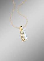 Anh&auml;nger in Bicolor mit synth. Zirkonia 