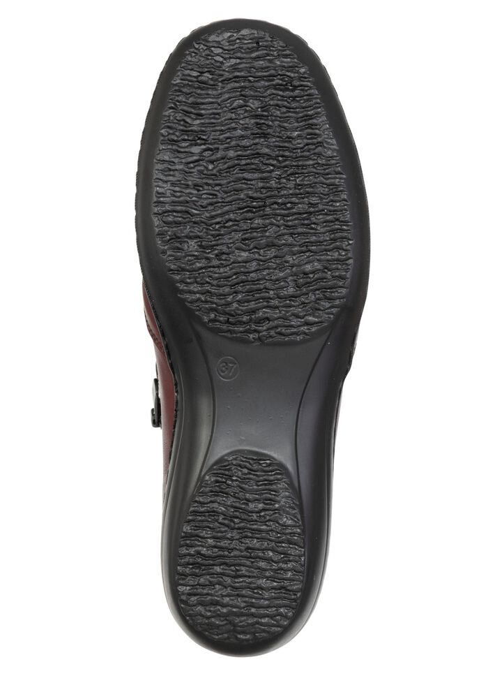 ELENA EDEN, bequeme Damen-Boots, Weite H, mit herausnehmbarem Fussbett BURGUND-SCHWARZ