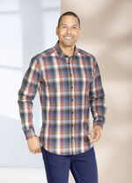 &laquo;King's Road&raquo;-Hemd mit Button-Down-Kragen TERRAKOTTA