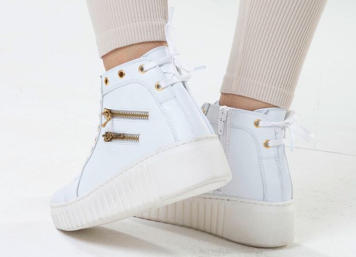 ELENA EDEN, sytlische Damen-Boots, Weite H, mit herausnehmbarem Fussbett WEISS