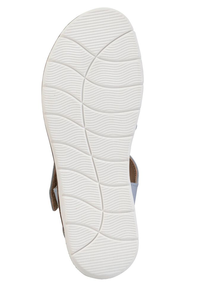 ELENA EDEN, modische Damen-Sandale, Weite H, mit herausnehmbarem Fussbett BLEU