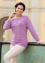 Pullover mit Strukturmustermix FLIEDER