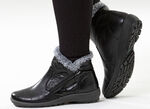 ELENA EDEN, gefütterte Damen-Boots, Winterschuhe, Weite G, mit herausnehmbarem Fussbett SCHWARZ