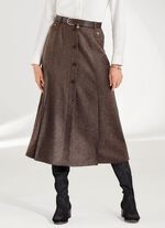 Rock mit schm&uuml;ckender Zierknopfblende 