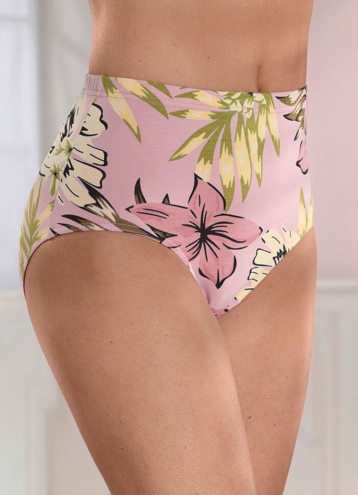 Viererpack Slips mit Floraldessin 