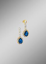 Ohrstecker mit echten Safir und echten Weisstopasen 