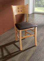 Kombistarke St&uuml;hle, Set 2er BUCHE-BRAUN