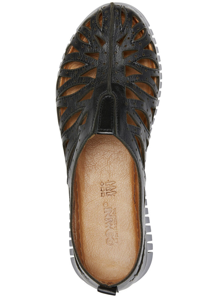 Gemini Slipper aus schattiertem Nappaleder SCHWARZ