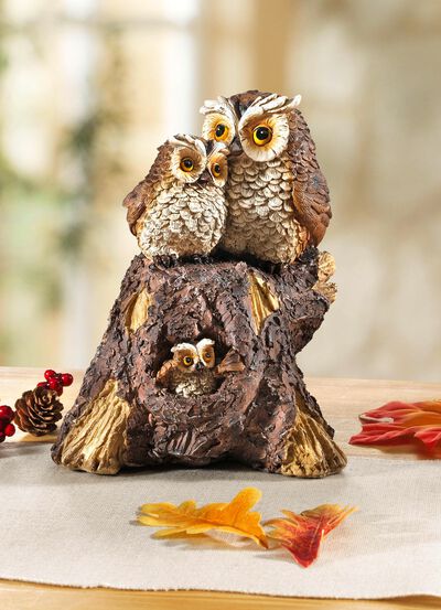 Eulenpaar von Hand bemalt 